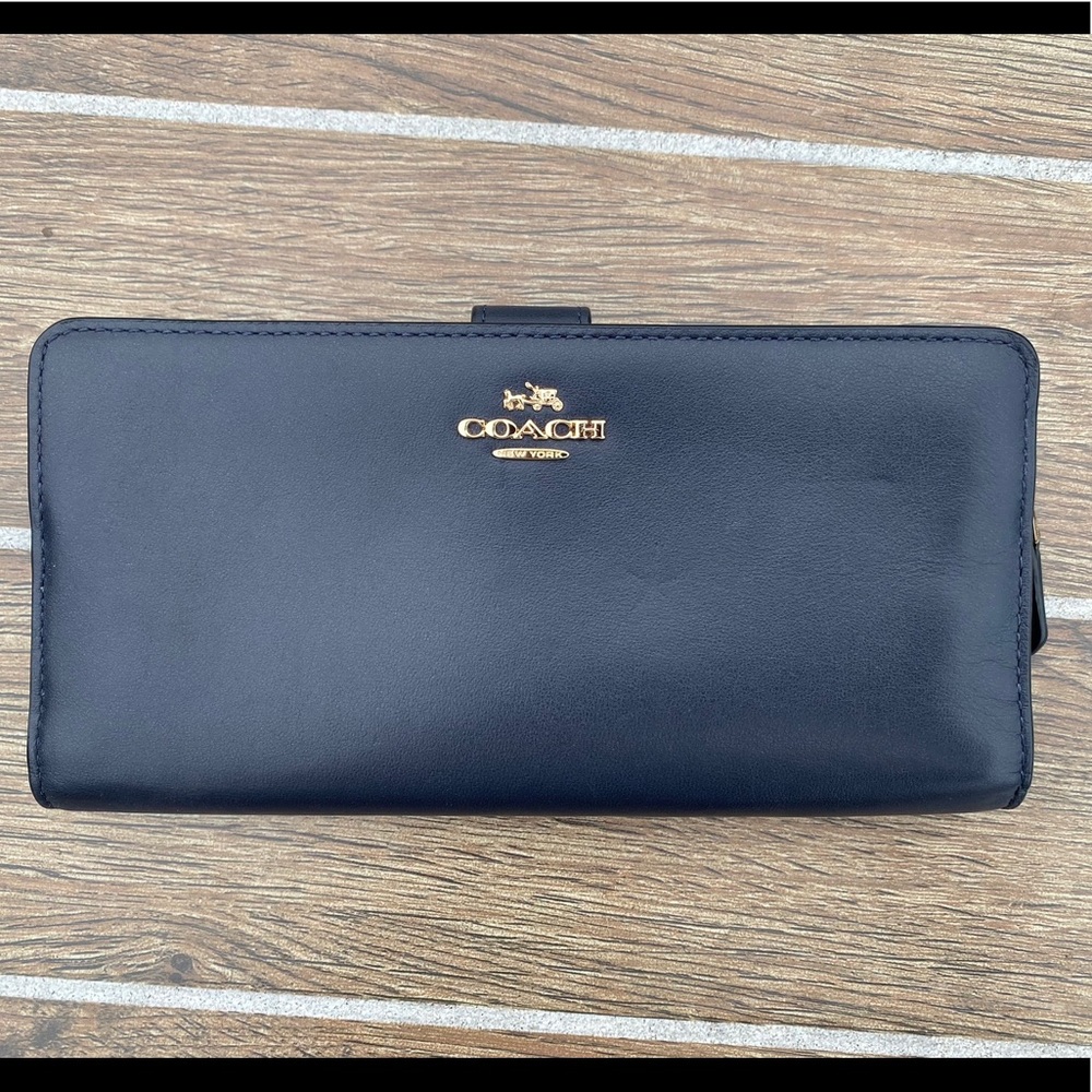 Coach Skinny Wallet Deep Blue